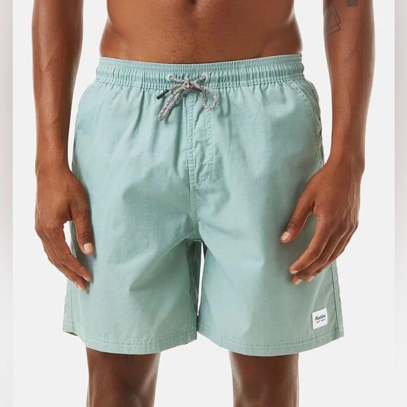 Katin Poolside Volley Shorts in Blue Surf (sea green) Swim Truck Baggies M - Picture 1 of 7